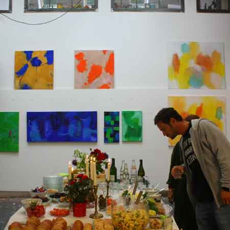 Veranstaltung, das Buffet im Atelier